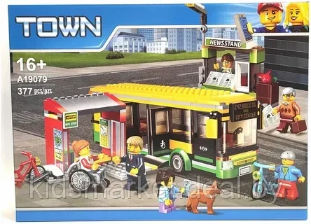 A19079 Конструктор Сити "Автобусная остановка", 377 деталей, аналог LEGO City 60154 - фото 1 - id-p200560736