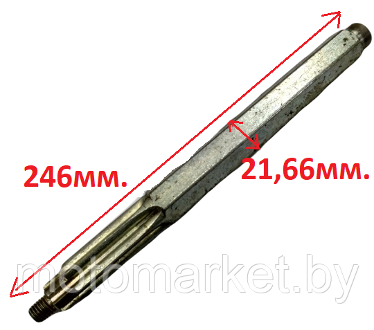 Вал фрикционного колеса FS 164, 180, 165 PRO снегоуборщика Fermer - фото 1 - id-p194177976