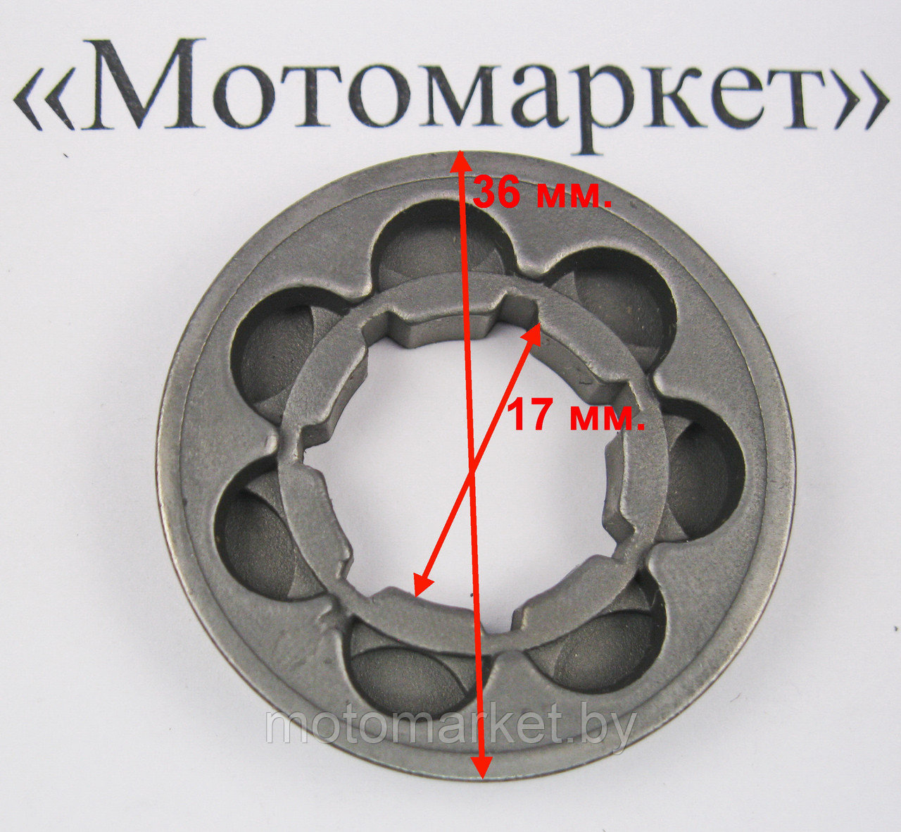 Звездочка Stihl 180, 170 3/8 -7 (посадка 17 мм) бензопилы - фото 2 - id-p90419169