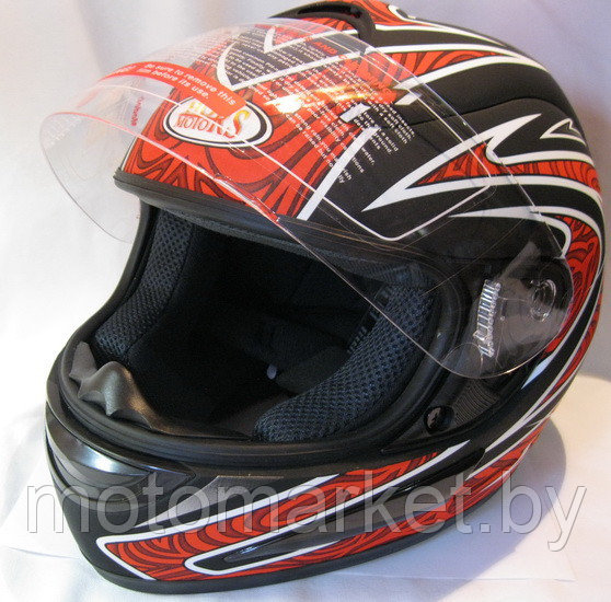 Шлем JX110 черно-красный матовый. - фото 3 - id-p11180374