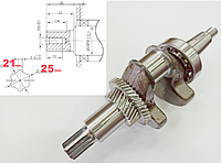 Коленвал GX390, GX420, GX440, 188F, 190F 192F (шлиц 25мм)