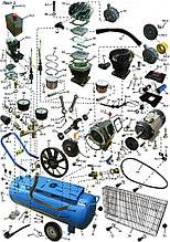 Запчасти к 2-4 цилиндровому компрессору ременного привода.