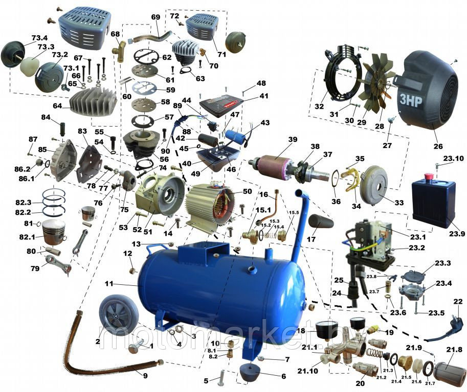 Прокладка головки цилиндра к компрессору АЕ251-702-12,15,22 - фото 2 - id-p58569946