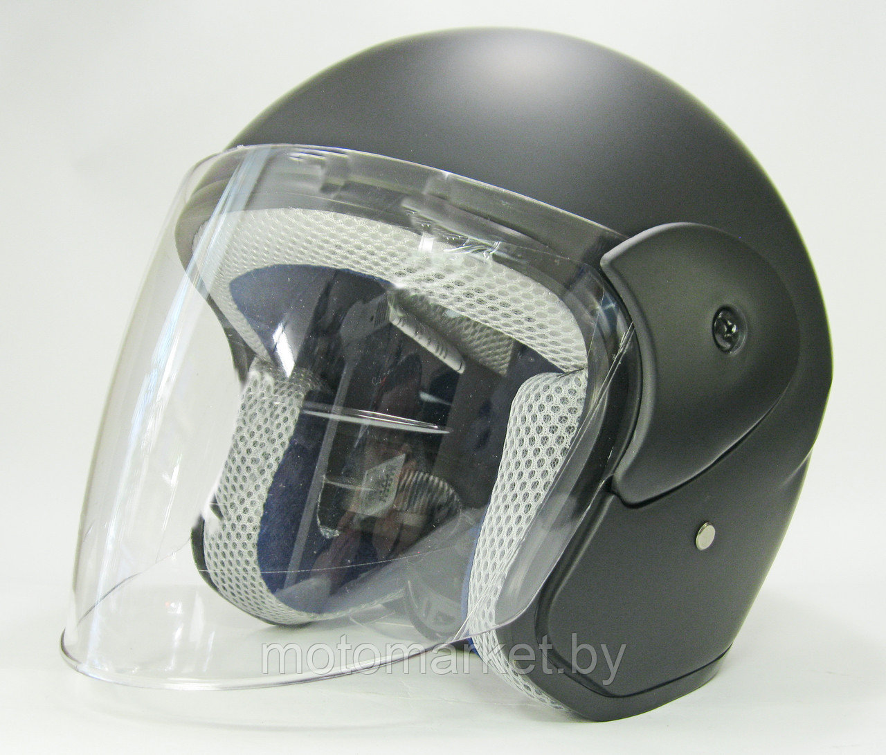 Шлем черный матовый ST-519 - фото 2 - id-p96764918