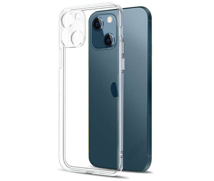 Чехол-накладка для Apple Iphone 13 (силикон) прозрачный с защитой камеры - фото 2 - id-p167865088