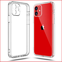 Чехол-накладка для Apple Iphone 11 / Iphone XI (силикон) прозрачный с защитой камеры