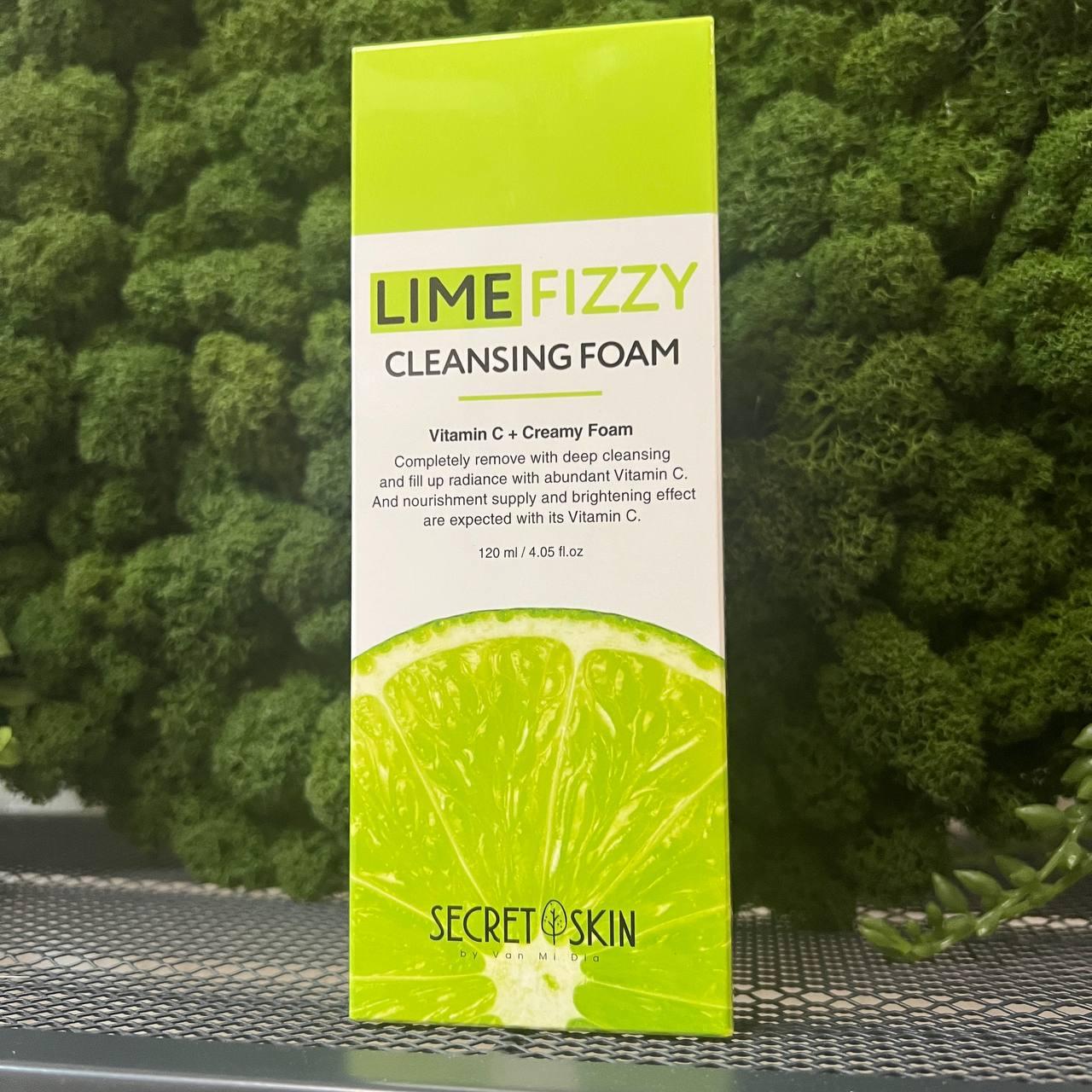 Пенка для умывания с экстрактом лайма SECRET SKIN Lime Fizzy Cleansing Foam, 120мл