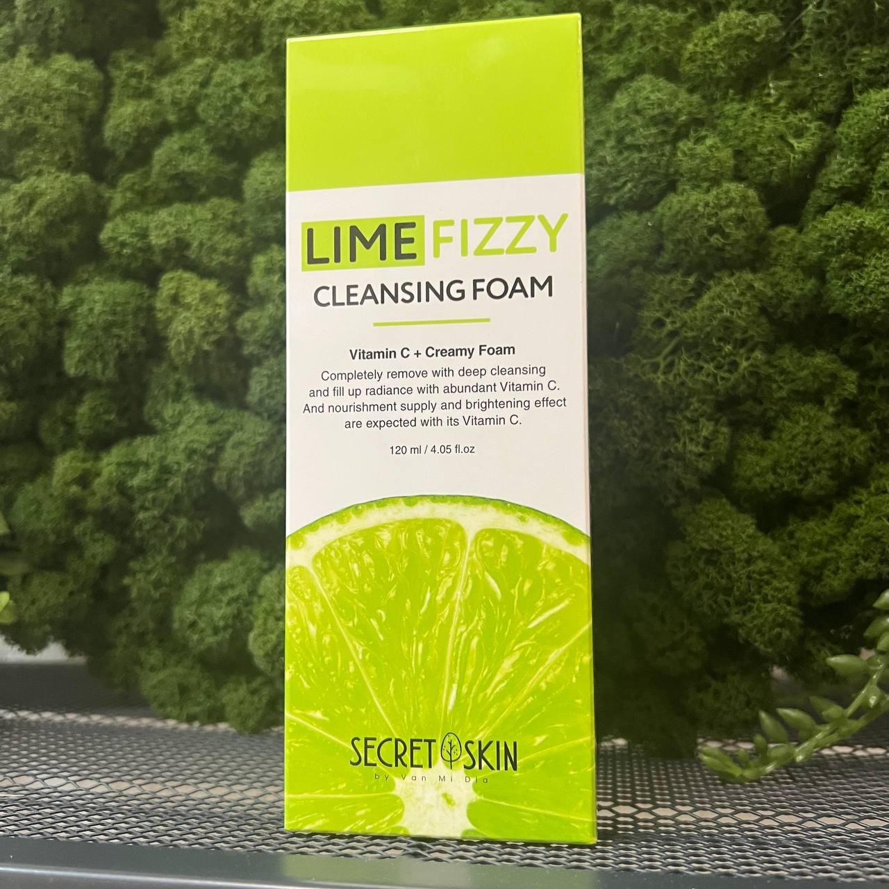 Пенка для умывания с экстрактом лайма SECRET SKIN Lime Fizzy Cleansing Foam, 120мл - фото 1 - id-p200564284