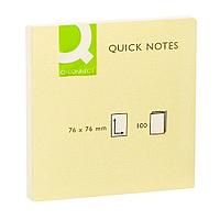 Бумага для заметок "Quick Notes", 76x76 мм, 100 листов, желтый