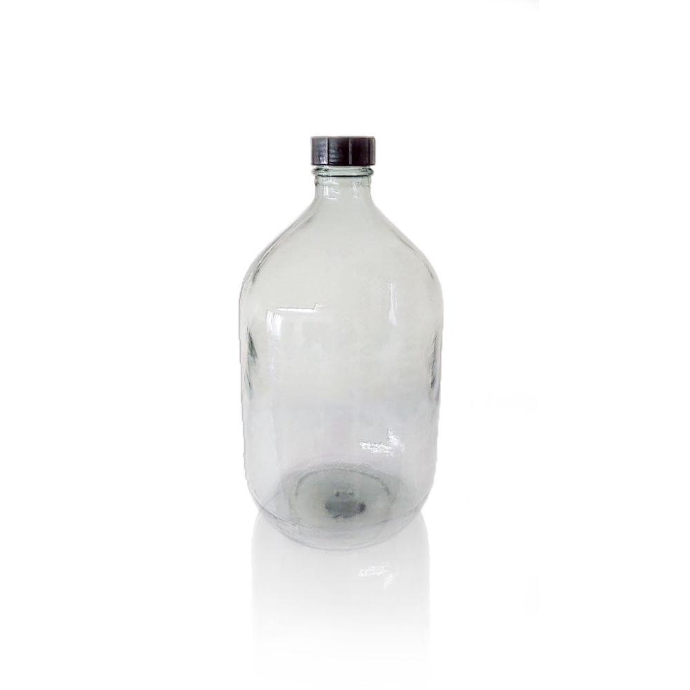 Стеклянный бутыль 10 л. (10000 мл.) с крышкой прозрачный