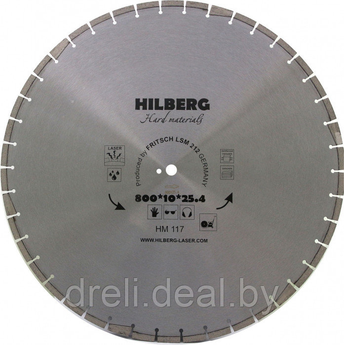 Диск алмазный 800 Hilberg Hard Materials Лазер НМ117 - фото 1 - id-p140114013