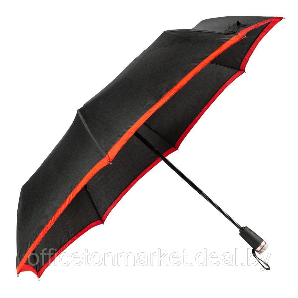 Зонт складной "Gear red", 104 см, черный, красный - фото 1 - id-p141655190