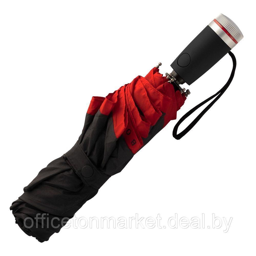 Зонт складной "Gear red", 104 см, черный, красный - фото 4 - id-p141655190