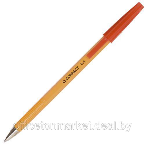 Ручка шариковая "Q-Connect", 0.4 мм, желтый, стерж. красный - фото 1 - id-p197392997