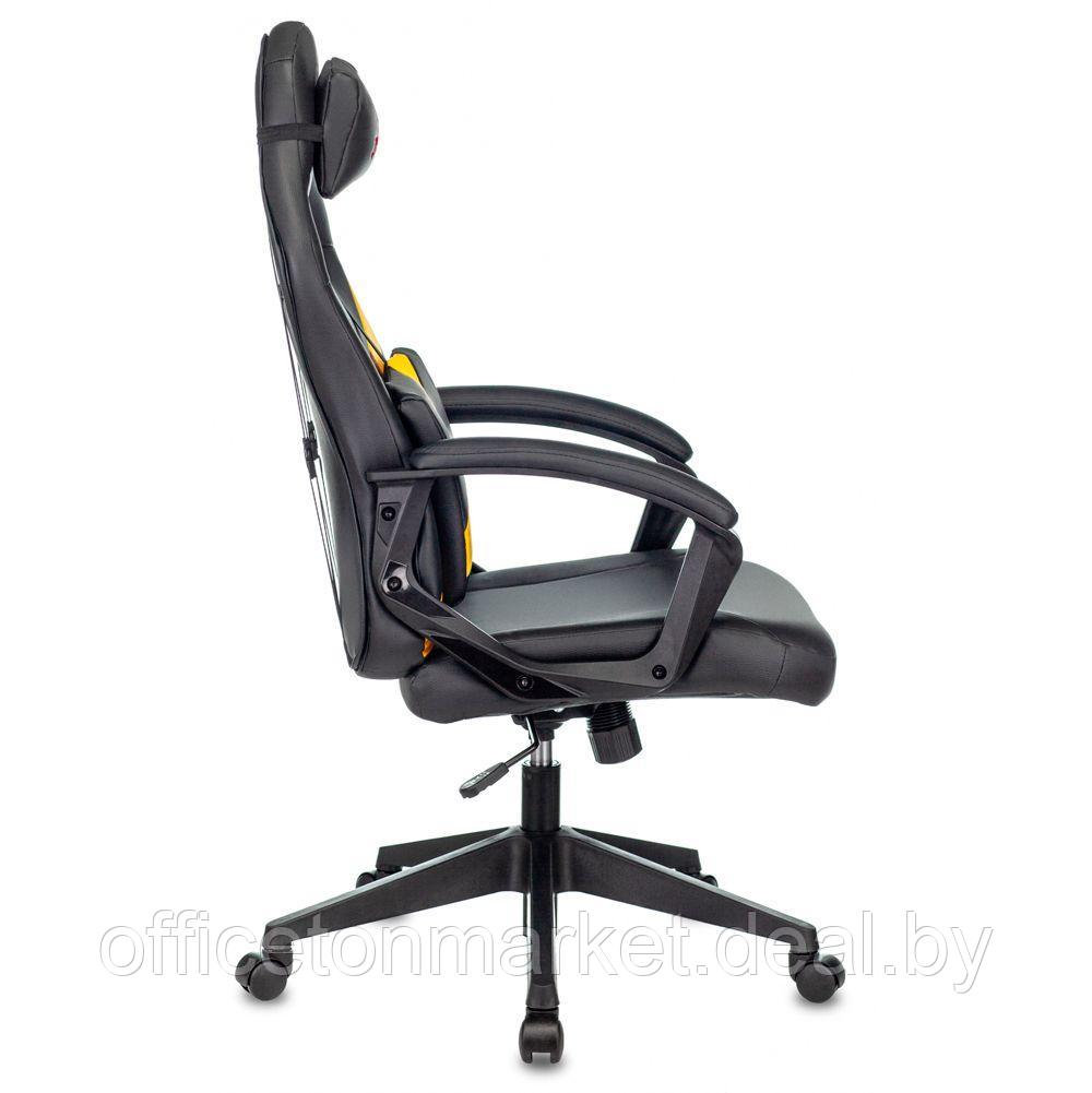 Кресло игровое "Zombie DRIVER", экокожа, пластик, черный, желтый - фото 3 - id-p200567305