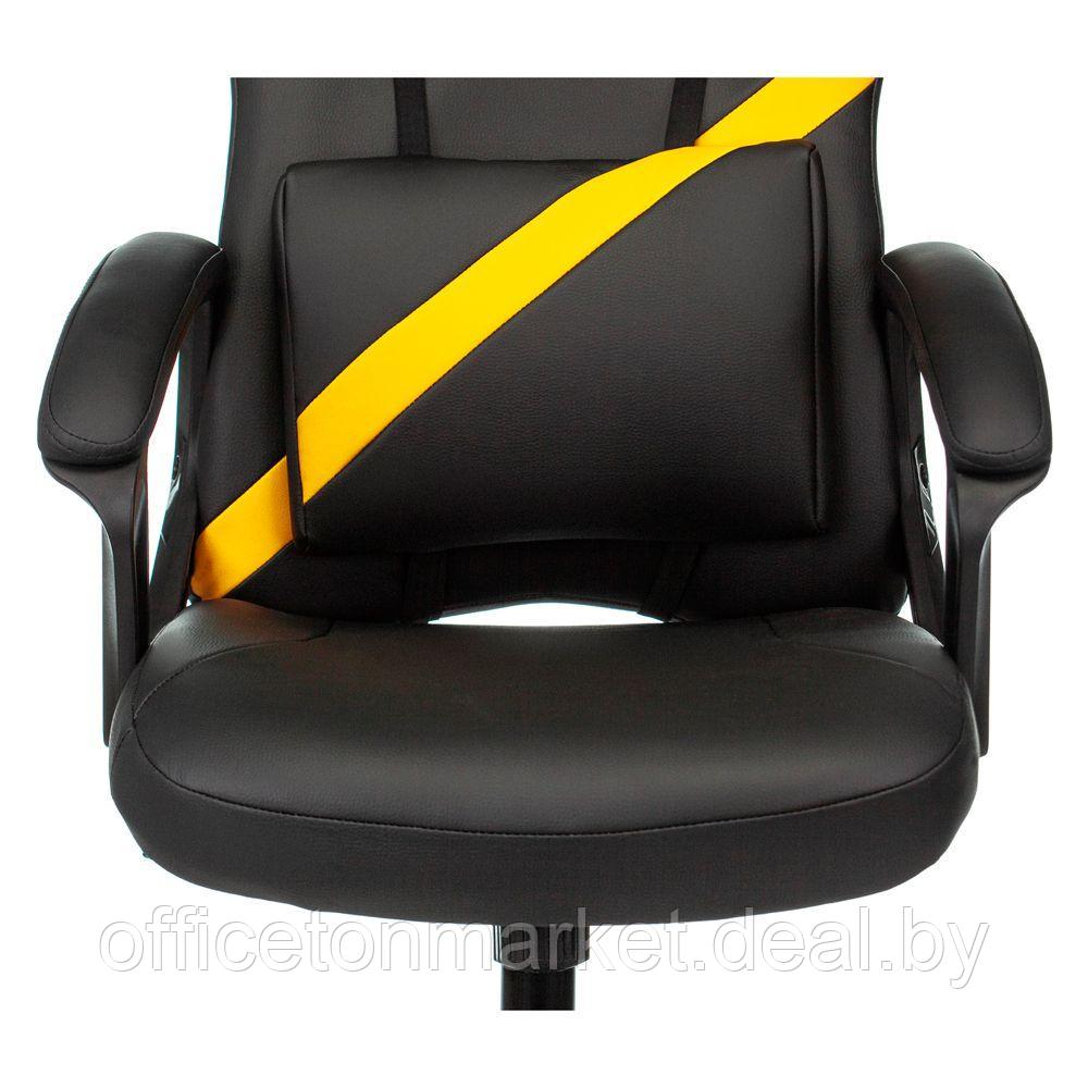 Кресло игровое "Zombie DRIVER", экокожа, пластик, черный, желтый - фото 5 - id-p200567305