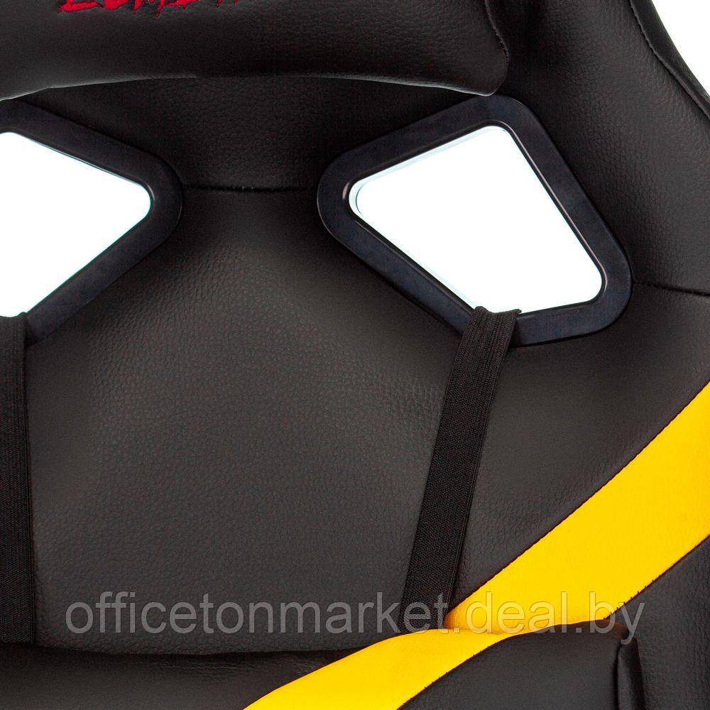Кресло игровое "Zombie DRIVER", экокожа, пластик, черный, желтый - фото 6 - id-p200567305