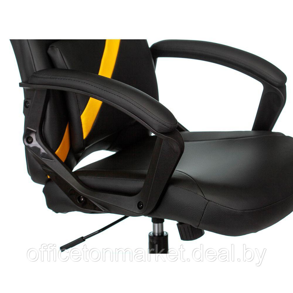 Кресло игровое "Zombie DRIVER", экокожа, пластик, черный, желтый - фото 9 - id-p200567305