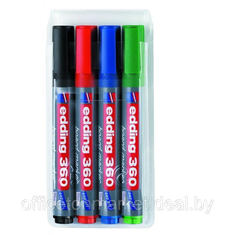 Набор маркеров для досок Edding "360", 4 шт, ассорти - фото 1 - id-p200566758