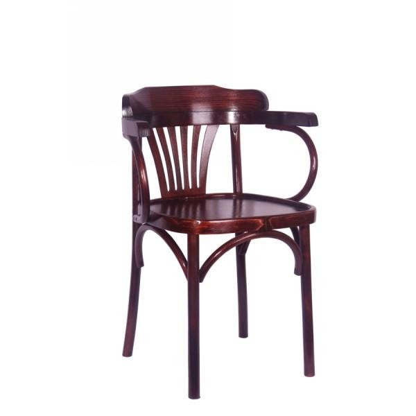 Кресло деревянное из березы с мягким сидением из текстиля Классик Люкс (КМФ 205-01) лакированное - фото 7 - id-p1056839
