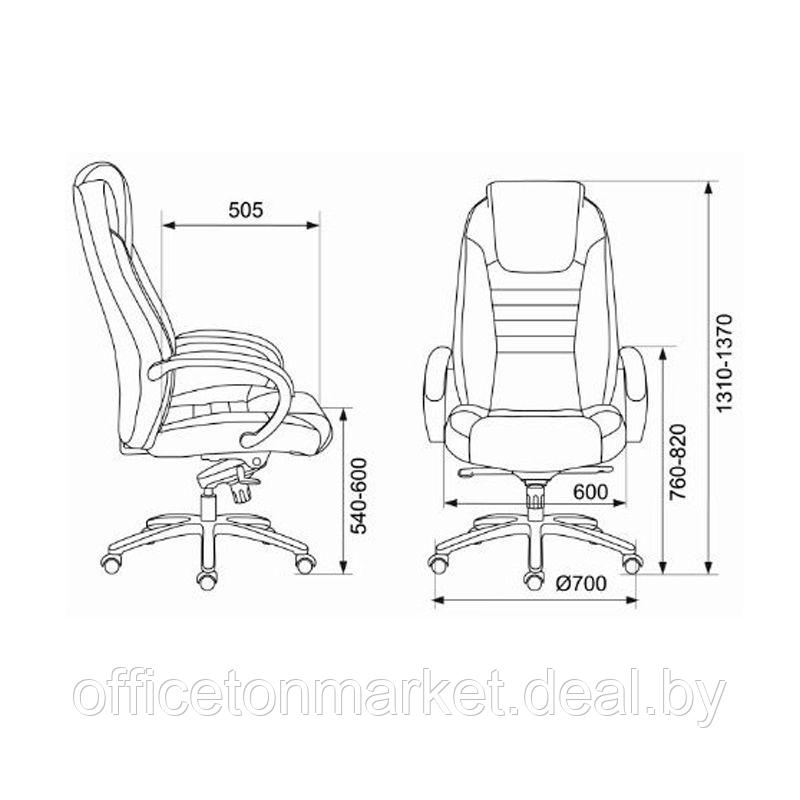 Кресло для руководителя Бюрократ "T-9923SL", кожа, металл, черный - фото 6 - id-p199279954