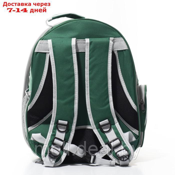 Прозрачный раскладывающийся рюкзак для животных, 33*28*42 см, зеленый - фото 5 - id-p200532319