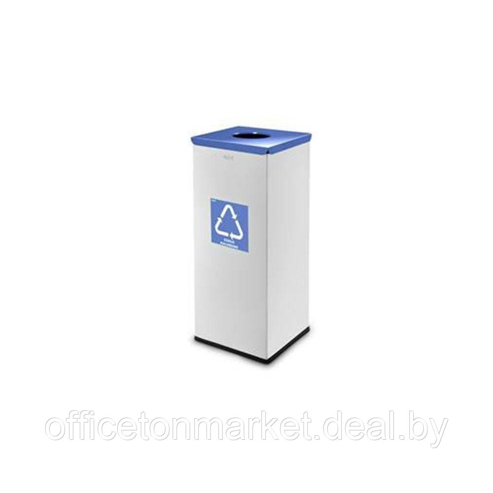 Урна "Alda Eco Prestige" для раздельного сбора мусора, 60 л, металл, серый/голубой - фото 1 - id-p137126211