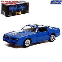 Машина металлическая PONTIAC FIREBIRD, 1:32, открываются двери, инерция, цвет синий