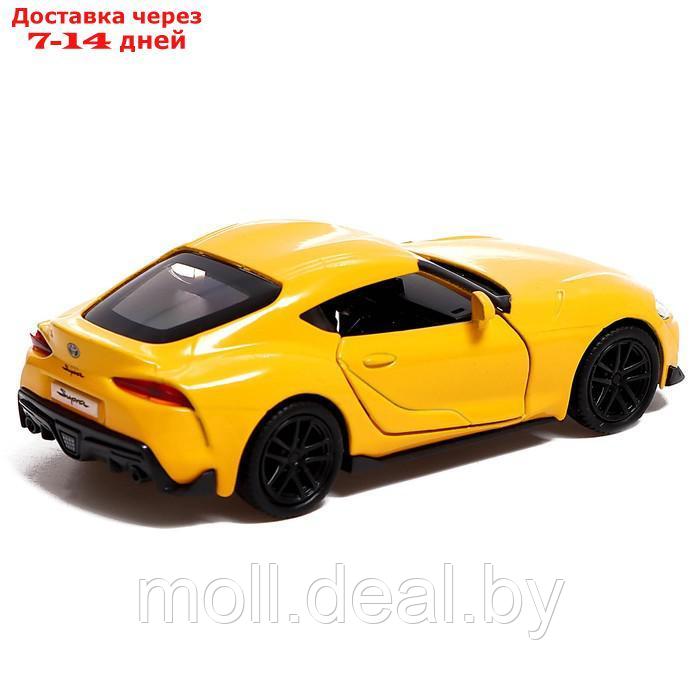 Машина металлическая TOYOTA SUPRA, 1:32, открываются двери, инерция, цвет жёлтый - фото 3 - id-p199815262