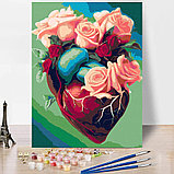 Картина по номерам "Сердце из Роз", фото 2