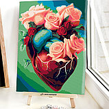 Картина по номерам "Сердце из Роз", фото 3