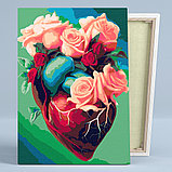 Картина по номерам "Сердце из Роз", фото 4