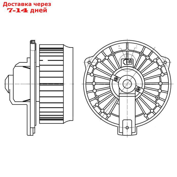 Электровентилятор отопления CR-V (02-)/Civic (00-)/Liana (02-) Honda 79310-SCA-A01, LUZAR LFh 23NL - фото 3 - id-p200508376