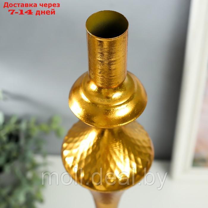 Подсвечник металл на 1 свечу "Рафаэль" состаренная бронза 12х12х63,5 см - фото 2 - id-p200533795
