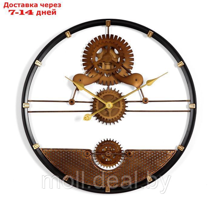 Настенные часы "Механизм", плавный ход, 1АА, d=60 см - фото 1 - id-p200533799