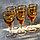 Рюмки Медовый нектар, набор 6 шт., Богемия, винтаж, фото 5