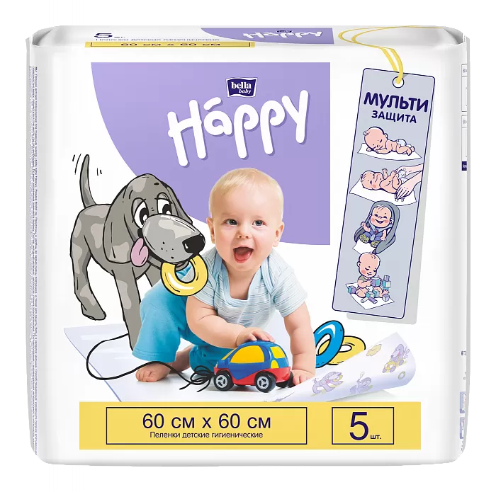 Пеленки гигиенические Bella Baby Happy 60*60 10 шт (Шаранговича 25) - фото 1 - id-p200569471