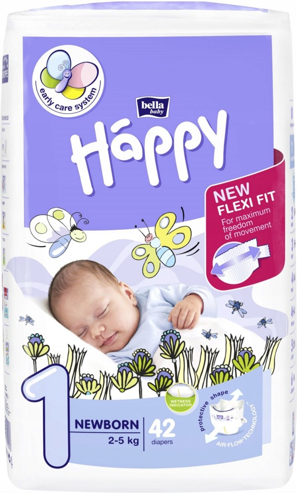 Подгузники для детей Bella baby Happy NewBorn ( 2-5 кг) 25 шт (Шаранговича 25) - фото 1 - id-p200569520