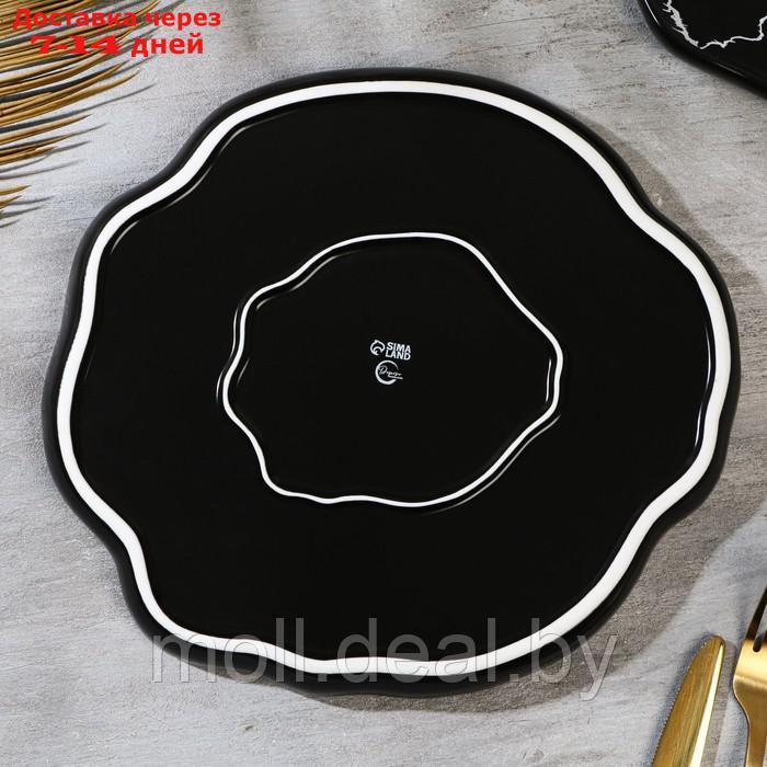 Тарелка "Черный мрамор", 27 см - фото 3 - id-p200533032