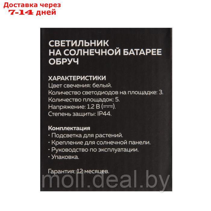 Подсветка для кустов SOLAR, IP44, "Обруч", LED-15-1.2V, Т/БЕЛЫЙ - фото 2 - id-p200534468