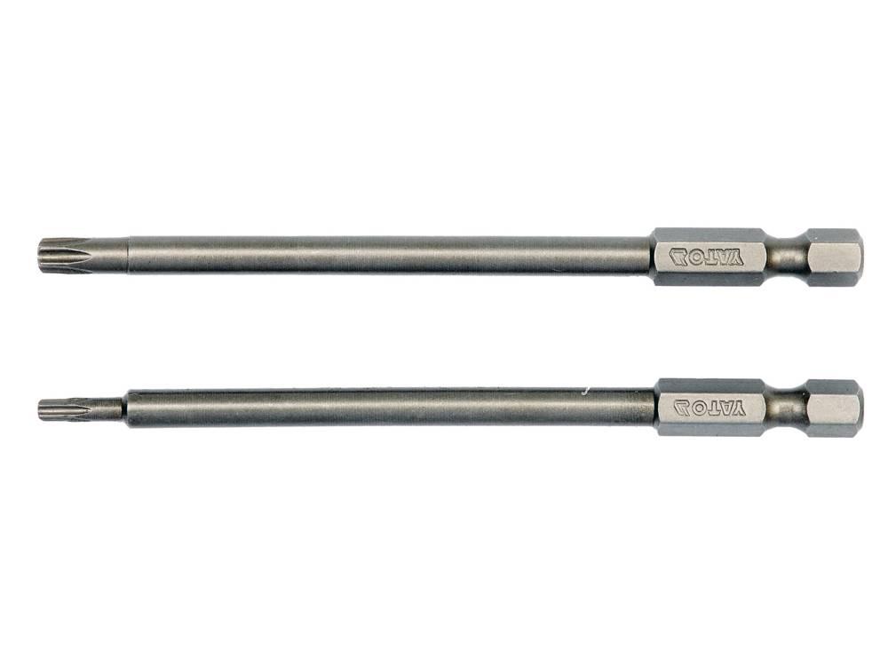 Биты TORX sec. T10, T25 1/4"х100мм (2шт) S2 HRC58-62 "Yato"