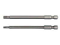 Биты TORX sec. T15, T27 1/4"х100мм (2шт) S2 HRC58-62 "Yato"