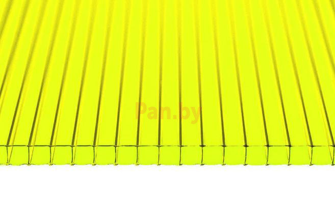 Поликарбонат сотовый Сэлмакс Групп Мастер желтый 6000*2100*4 мм, 0,51 кг/м2 - фото 1 - id-p200581354