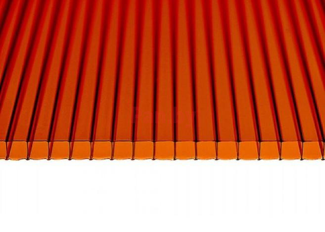 Поликарбонат сотовый Сэлмакс Групп Скарб бронза (коричневый) 6000*2100*4 мм, 0,6 кг/м2 - фото 1 - id-p200581364