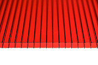 Поликарбонат сотовый Сэлмакс Групп Скарб-про Люкс красный 6000*2100*6 мм, 1,3 кг/м2