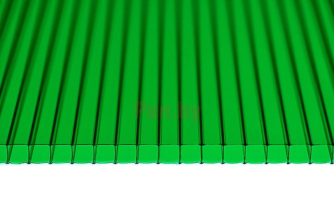 Поликарбонат сотовый Сэлмакс Групп Скарб-про зеленый 6000*2100*8 мм, 1,25 кг/м2 - фото 1 - id-p200581474
