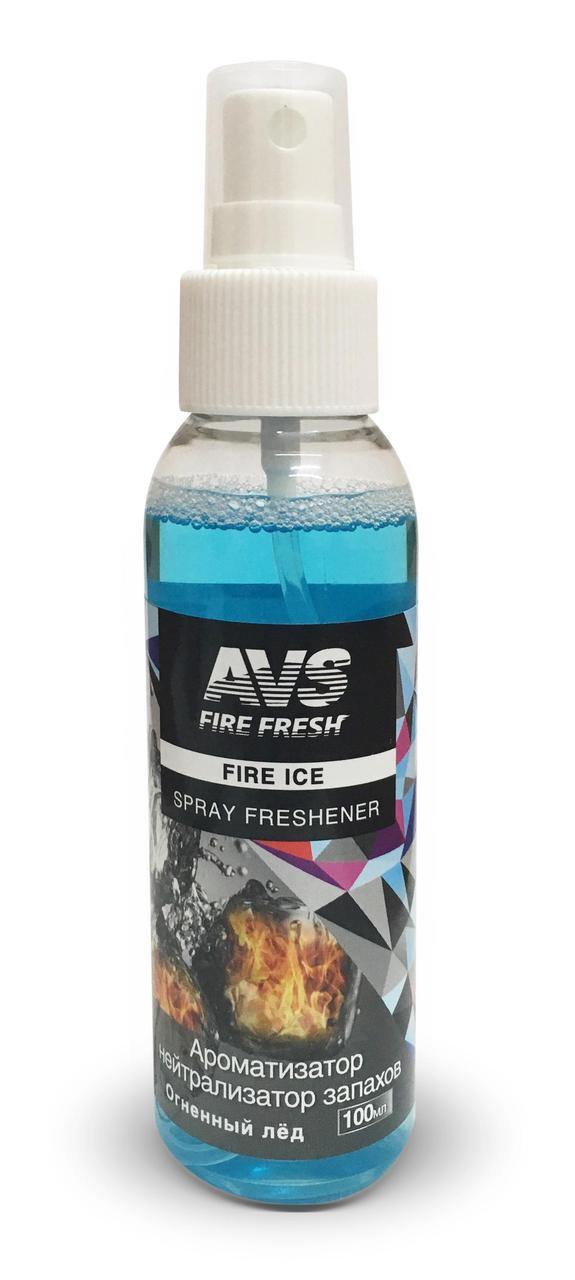 Ароматизатор-нейтрализатор запахов AVS AFS-009 Stop Smell (аром.Fire Ice/Огнен. лёд) (спрей 100мл.) - фото 1 - id-p200576847