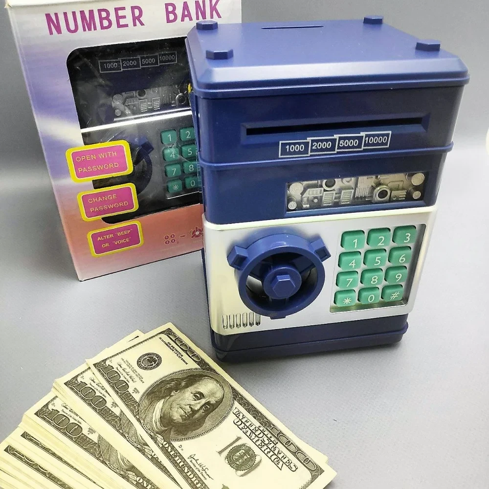 Электронная Копилка сейф Number Bank с купюроприемником и кодовым замком (звук) - фото 4 - id-p200584209