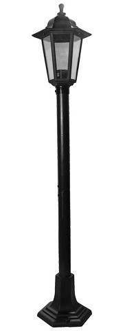 Садово-парковый светильник НТУ 06-60-002 У1"Оскар3"шестигр,стойка h=1m,пласт,ромб,рельеф,черный