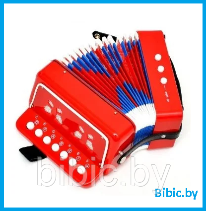 Детская гармошка, баян игрушечный музыкальный инструмент для детей, детский аккордеон гармонь